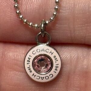 Coach Pink Pendant Necklace